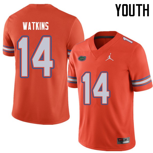 Jordan Brand Youth #14 Jaylen Watkins Florida Gators College Football Jerseys Orange